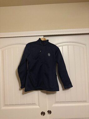 Seattle Mariners Jacket Women's Small Navy Blue Antigua Water Resistant Full Zip